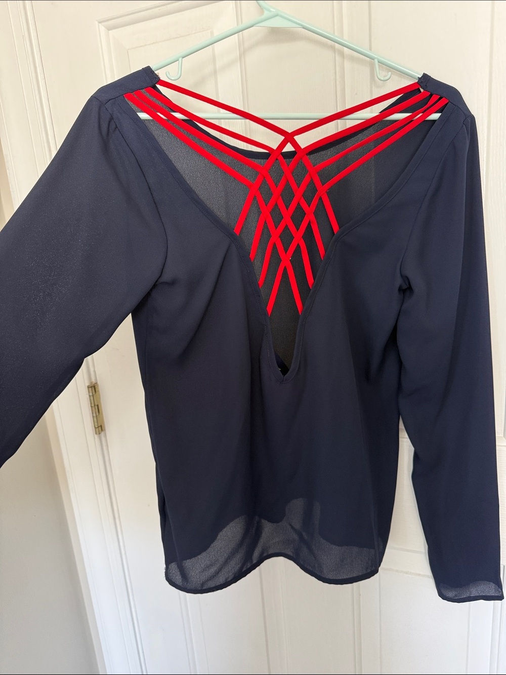 Unique Blue and Red Blouse